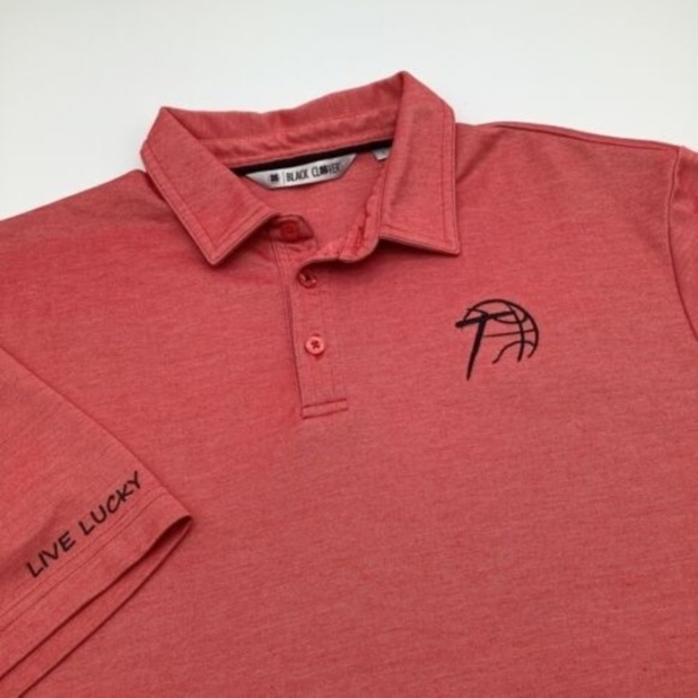 Black Clover Mens Short‎ Sleeve Golf Polo Red Size Large